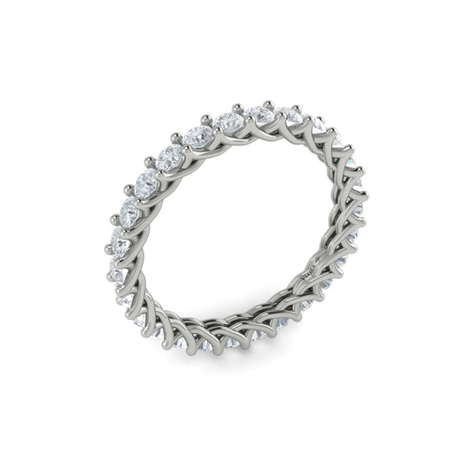 14K White Gold 1.43ct Diamond Eternity Wedding Band