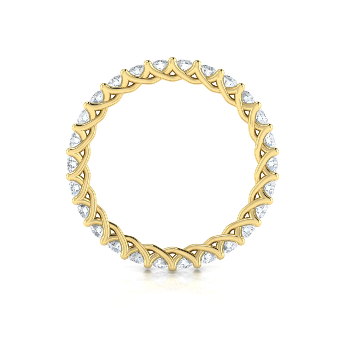 14kt Yellow Gold 1.43ctw Diamond Eternity Wedding Band