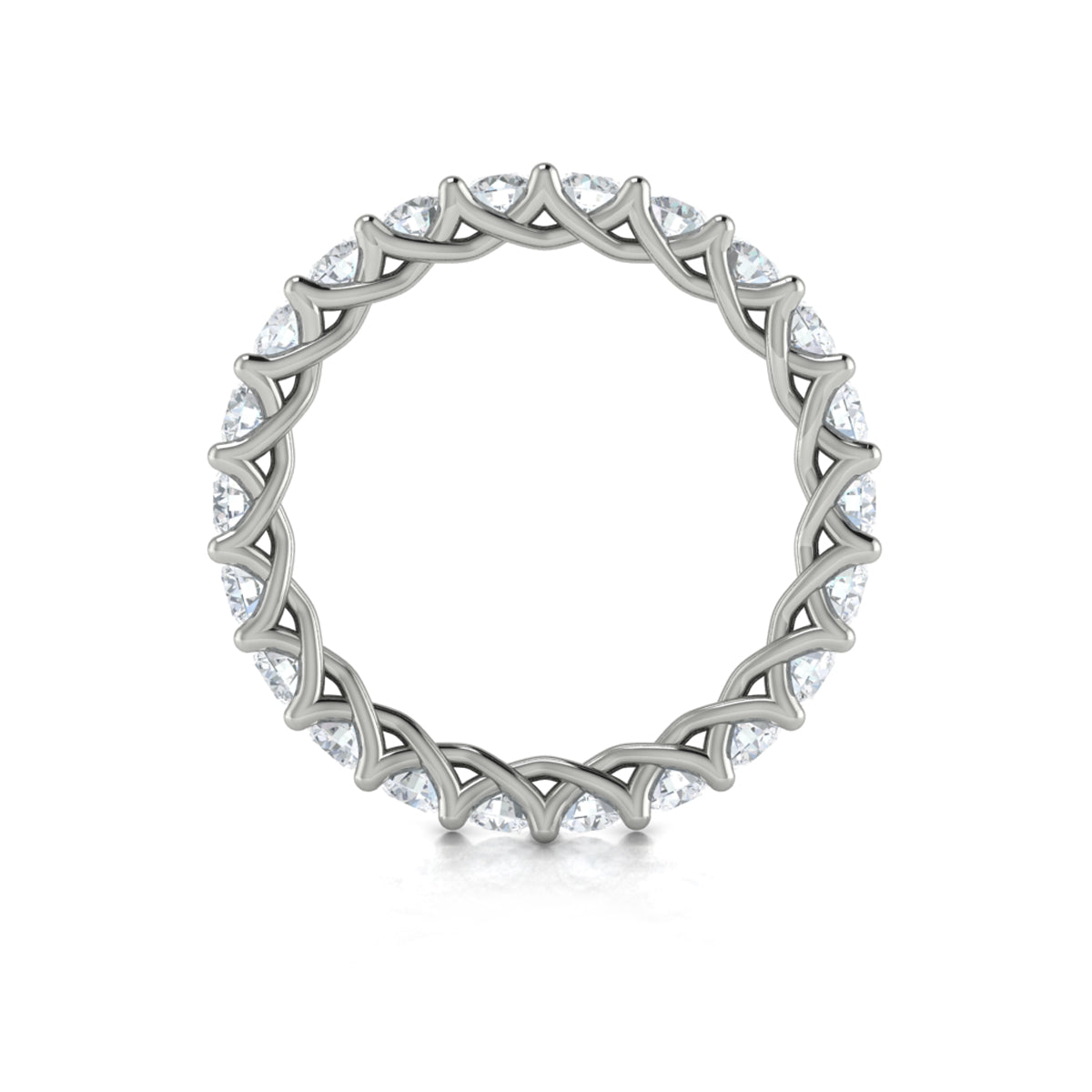 14K White Gold 1.98ct Diamond Eternity Wedding Band