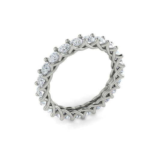 14K White Gold 1.98ct Diamond Eternity Wedding Band