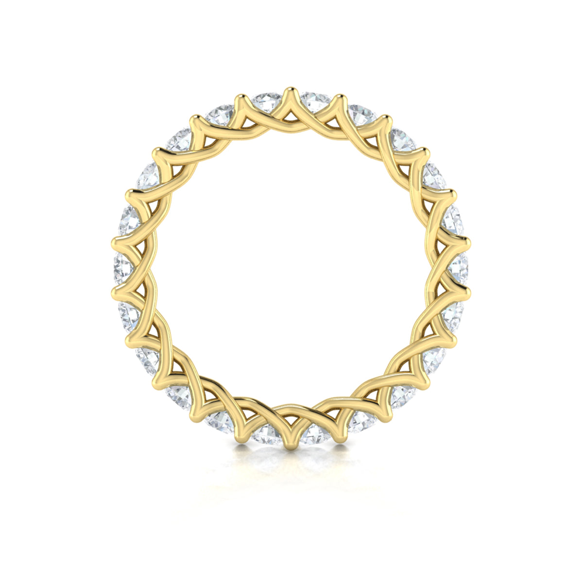 14kt Yellow Gold Diamond Eternity Wedding Band