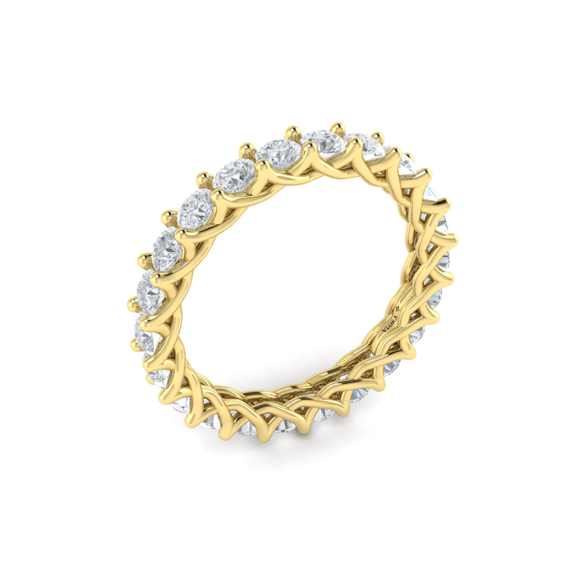 14kt Yellow Gold Diamond Eternity Wedding Band