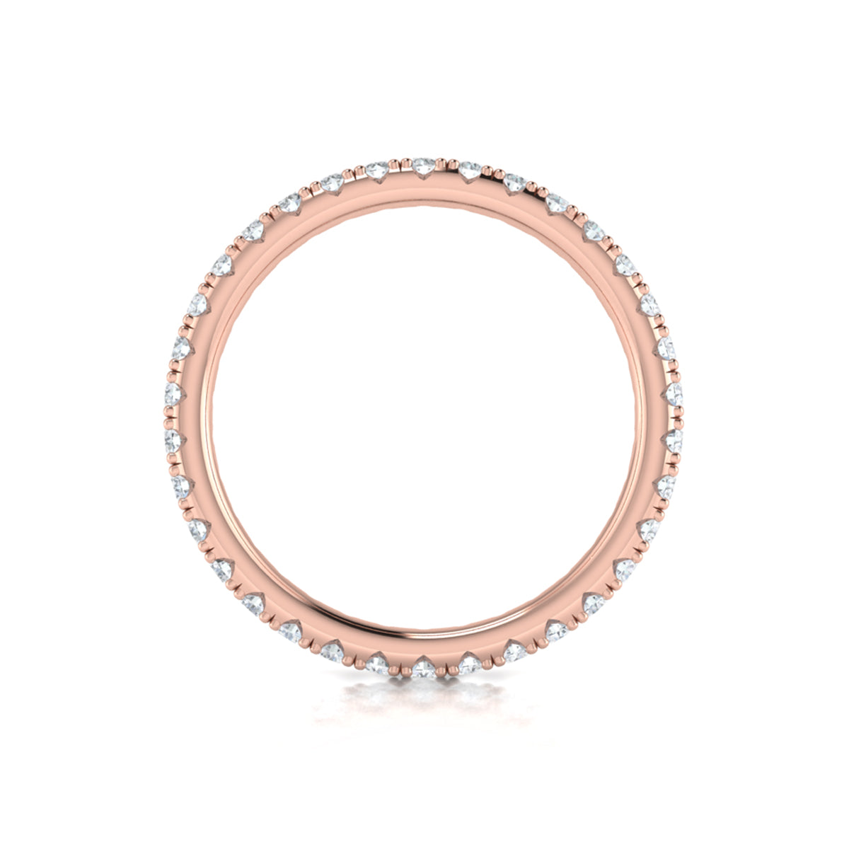 18kt Rose Gold Diamond Eternity Wedding Band