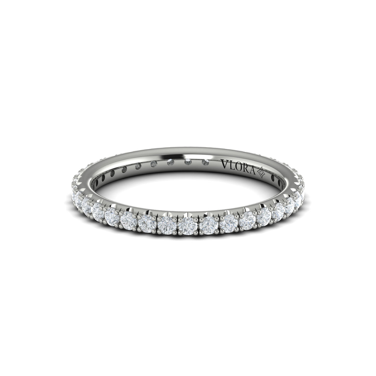 14K White Gold 0.75ct Diamond Eternity Wedding Band