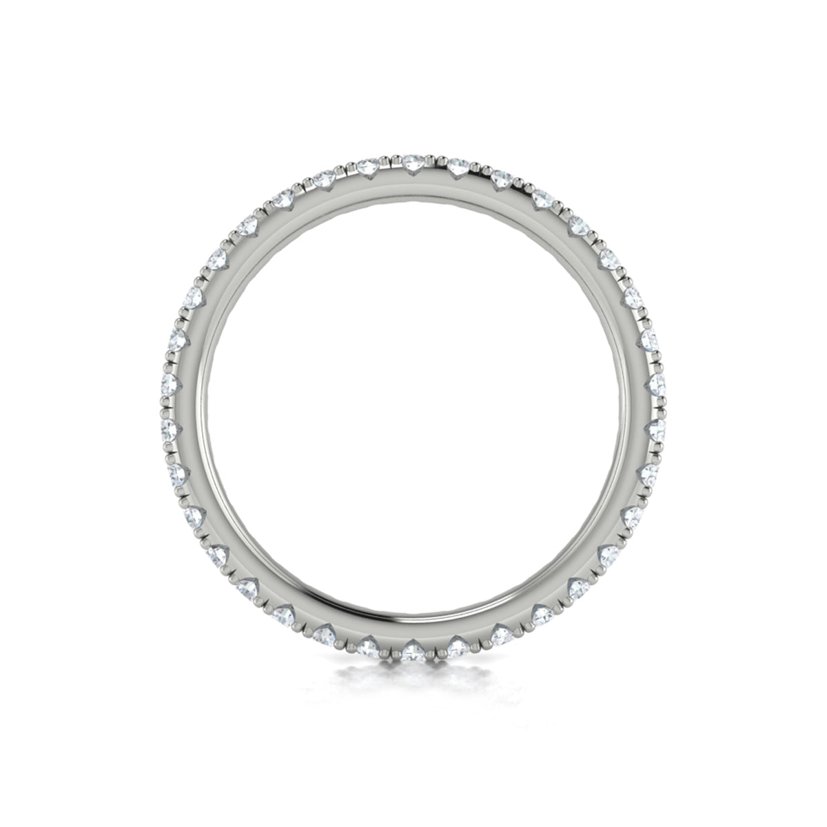 14K White Gold 0.75ct Diamond Eternity Wedding Band