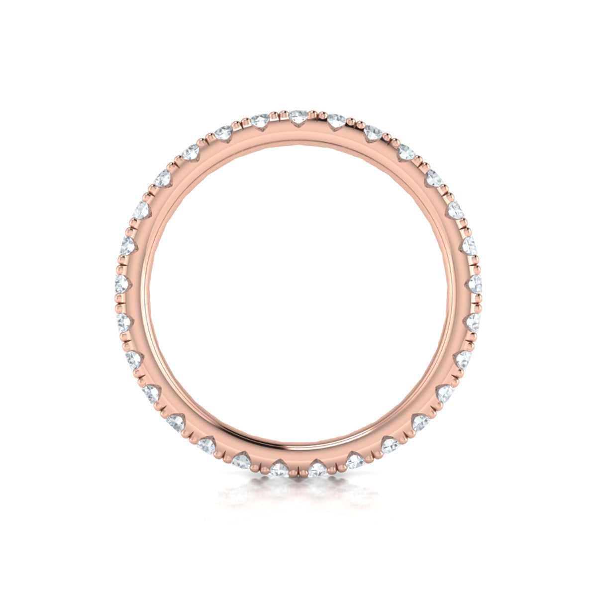 14kt Rose Gold Diamond Eternity Wedding Band