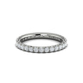 14K White Gold Diamond Eternity Wedding Band