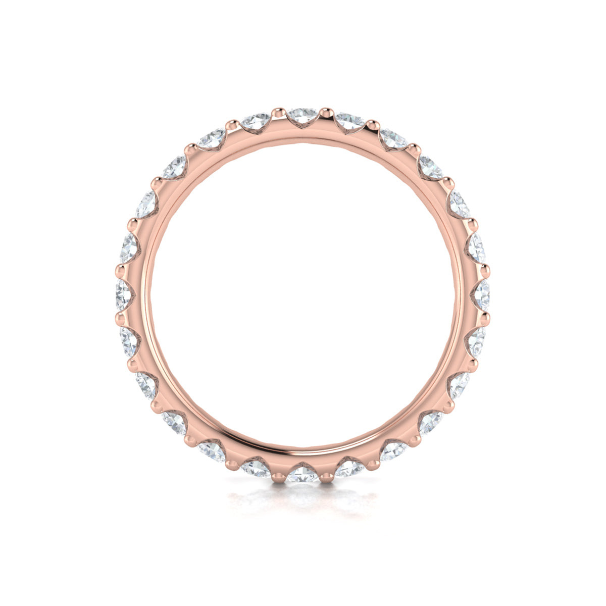 14kt Rose Gold Diamond Eternity Wedding Band