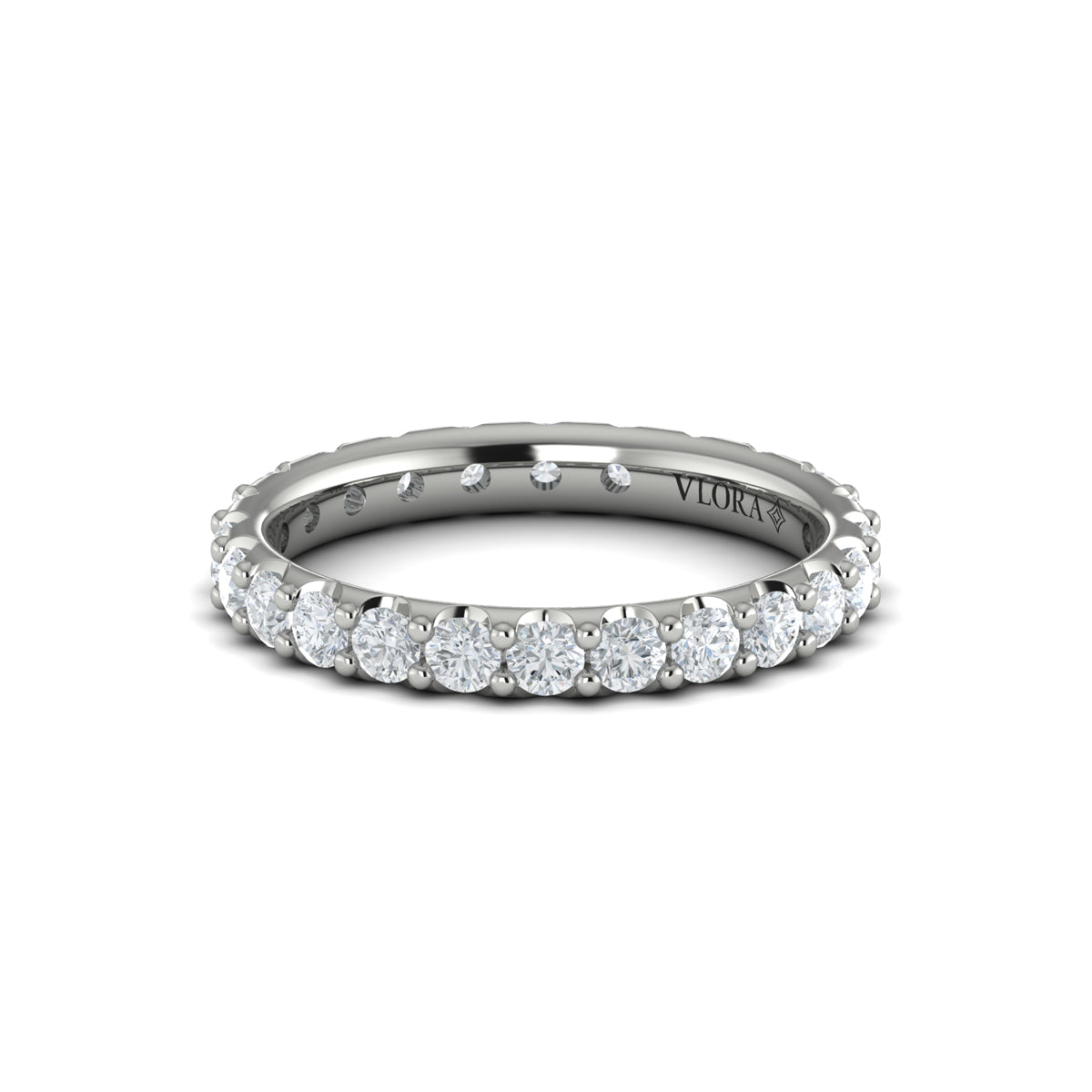 14K White Gold 1.37ctw Diamond Eternity Wedding Band