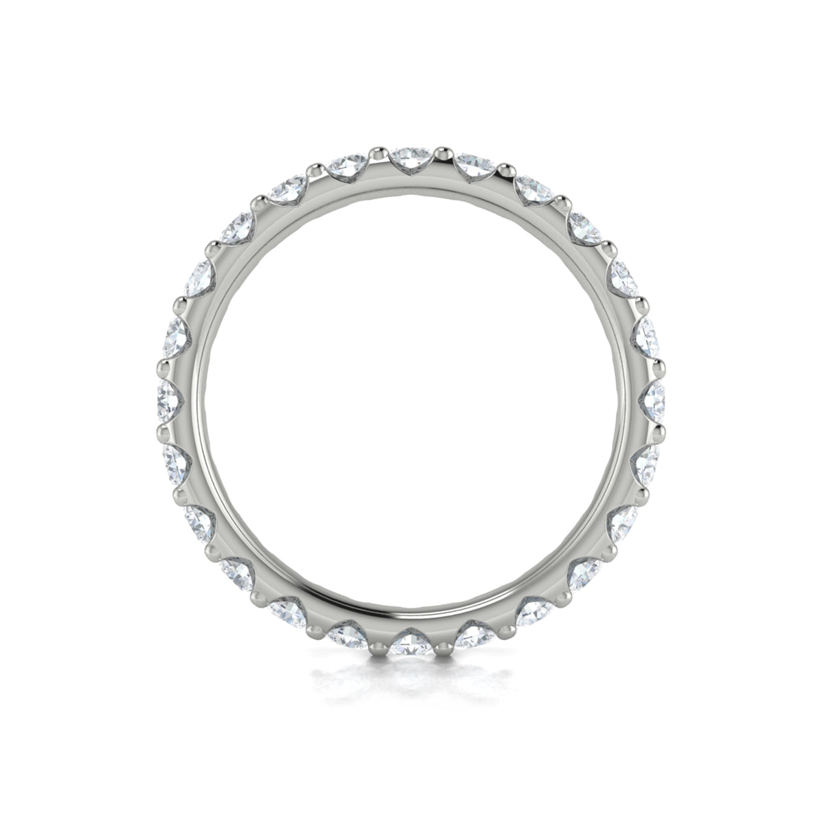 14K White Gold 1.37ctw Diamond Eternity Wedding Band
