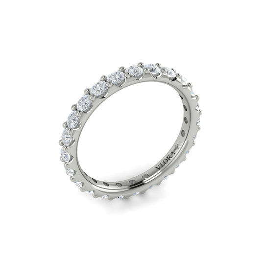 14K White Gold 1.37ctw Diamond Eternity Wedding Band