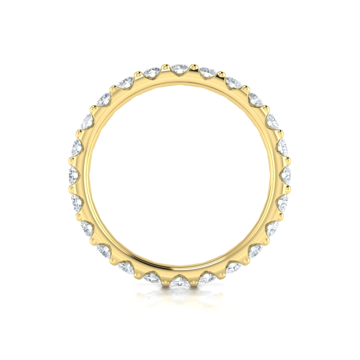 14kt Yellow Gold Diamond Womens Eternity Wedding Band