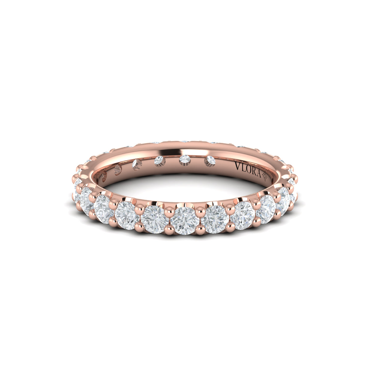 18kt Rose Gold 1.98ctw Diamond Eternity Wedding Band