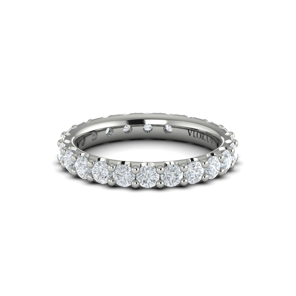 14K White Gold 1.98ct Diamond Eternity Wedding Band