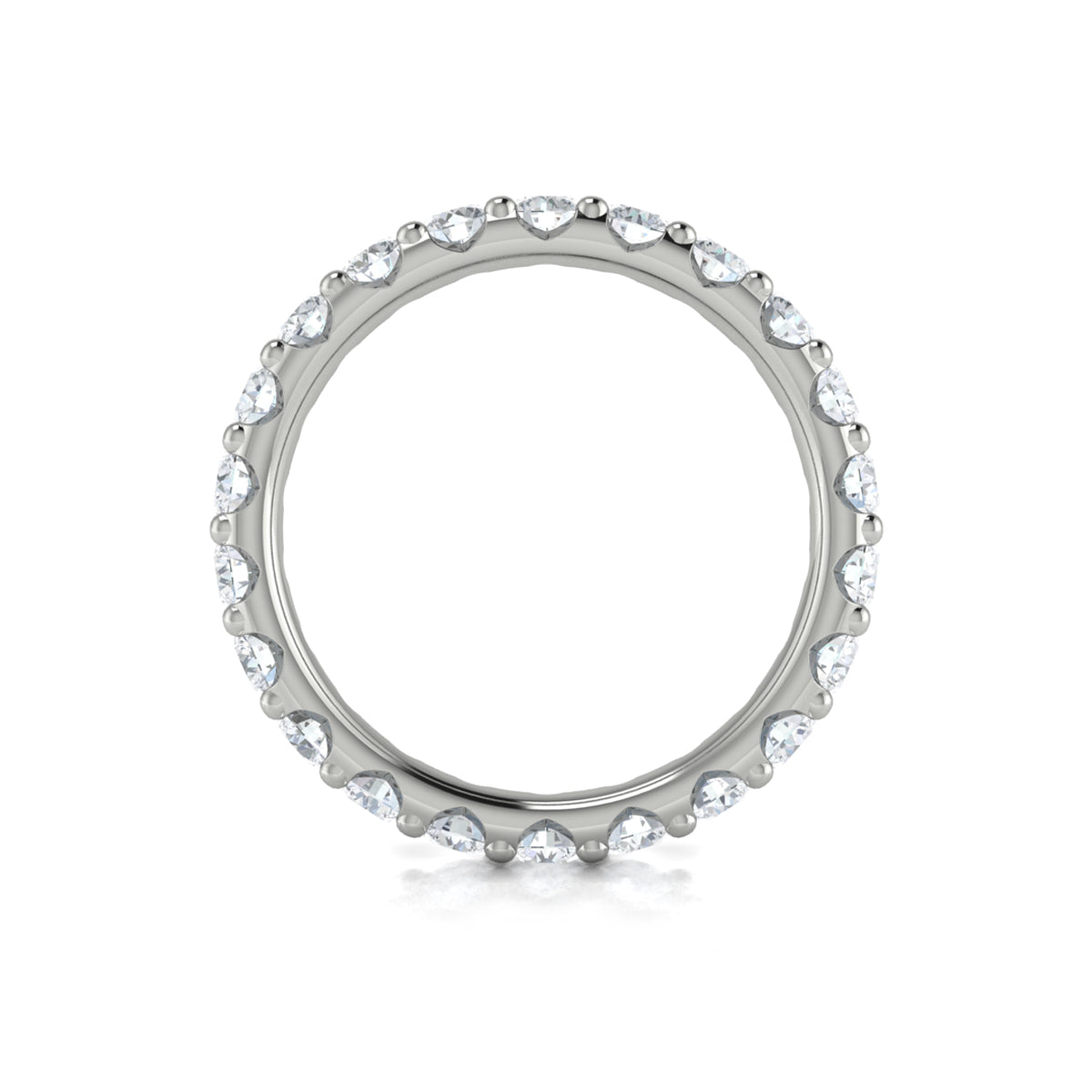 14K White Gold 1.98ct Diamond Eternity Wedding Band