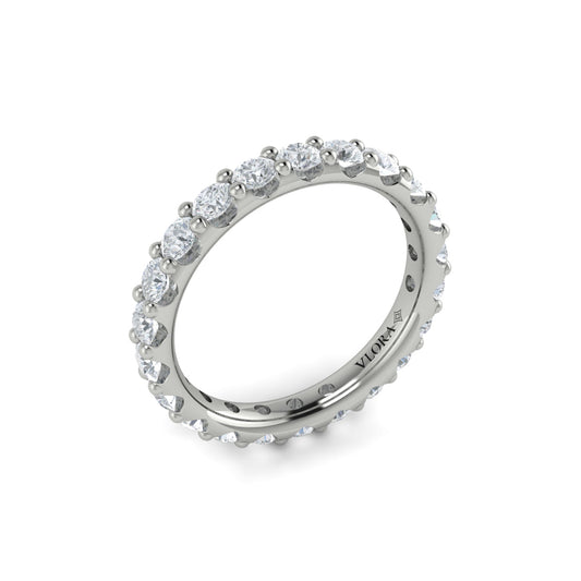 14K White Gold 1.98ct Diamond Eternity Wedding Band