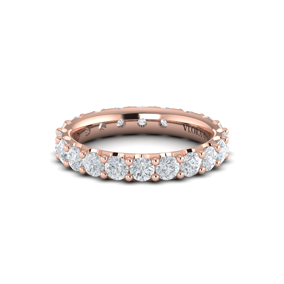 14kt Rose Gold 2.52ctw Diamond Womens Eternity Band