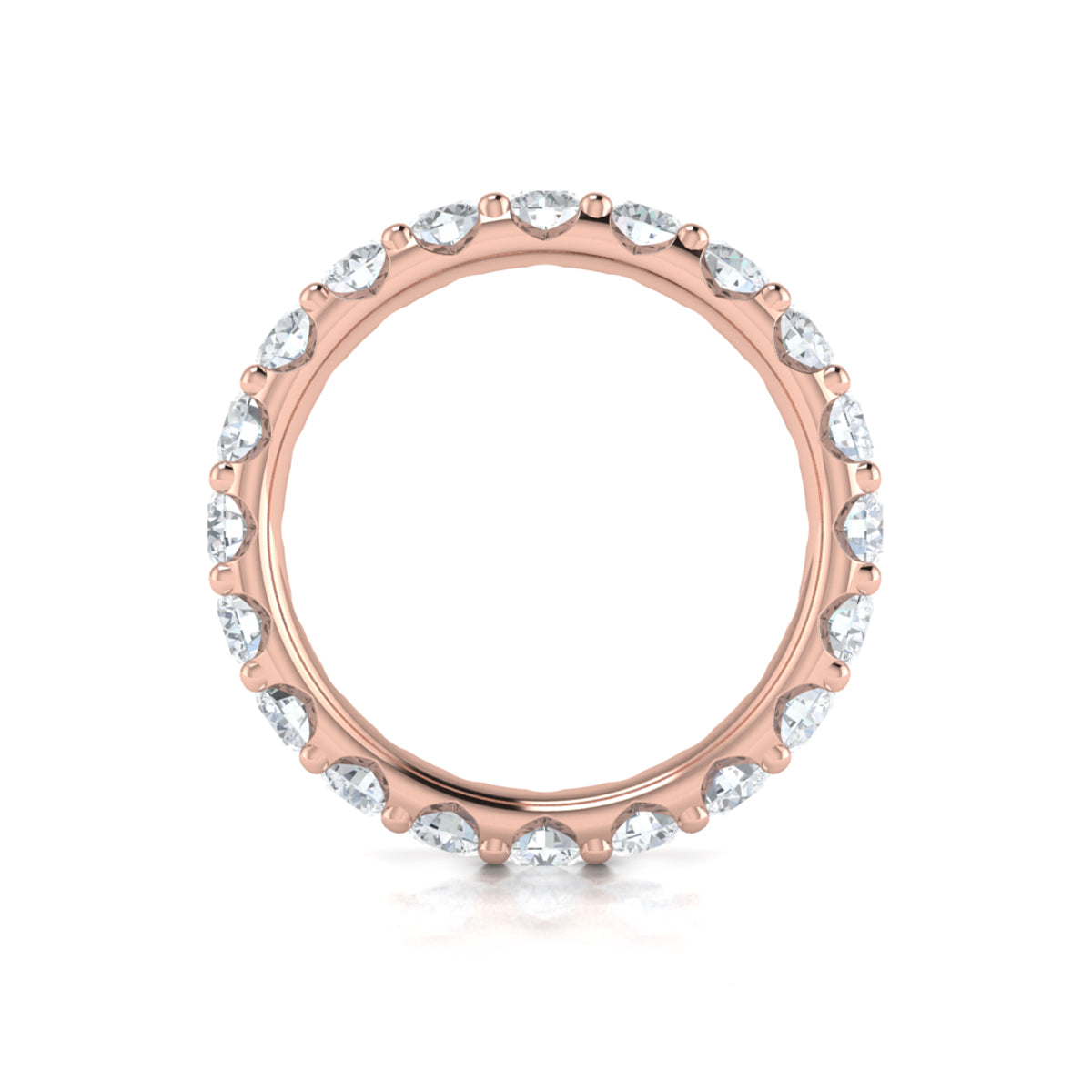 14kt Rose Gold 2.52ctw Diamond Womens Eternity Band