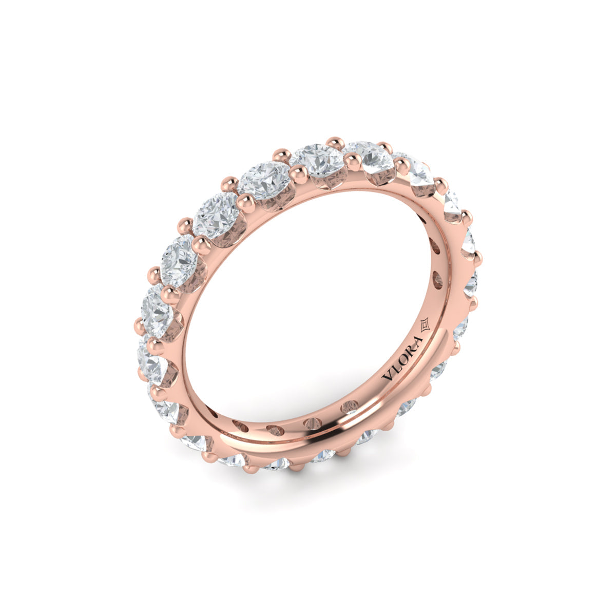 14kt Rose Gold 2.52ctw Diamond Womens Eternity Band