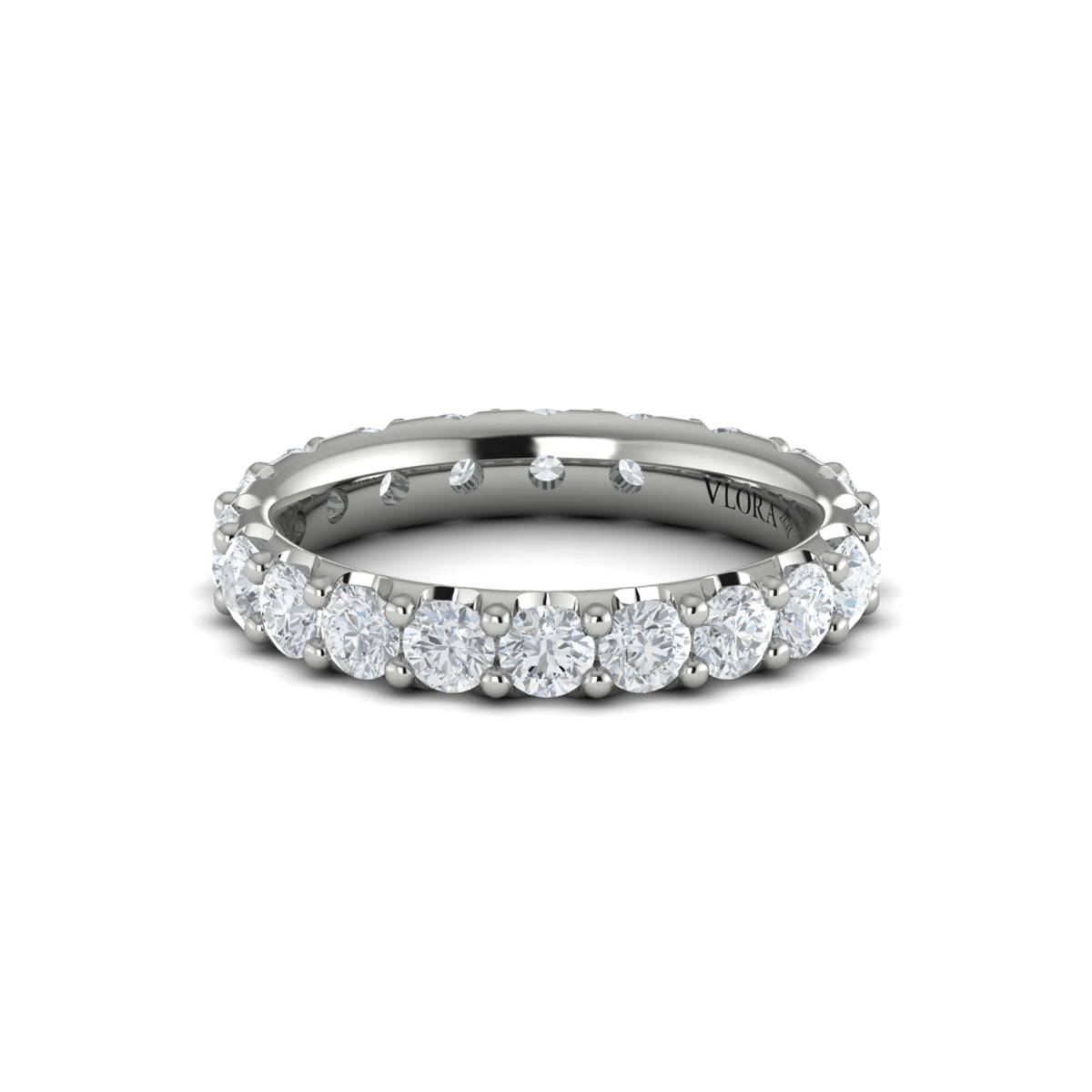14K White Gold 2.52ctw Diamond Eternity Wedding Band