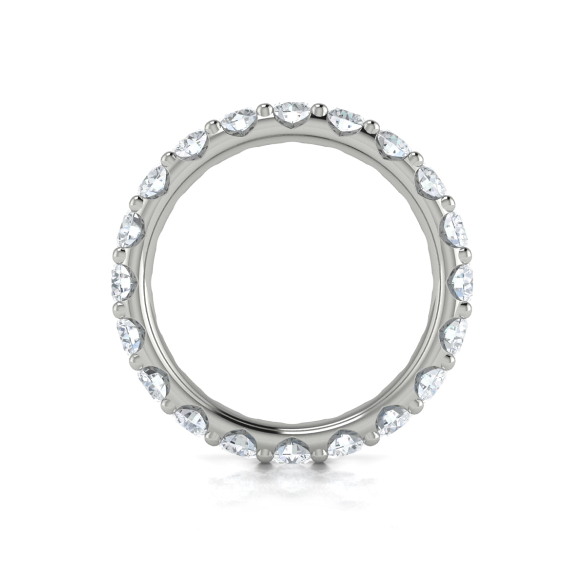 14K White Gold 2.52ctw Diamond Eternity Wedding Band