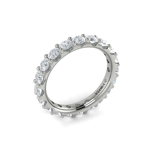 14K White Gold 2.52ctw Diamond Eternity Wedding Band