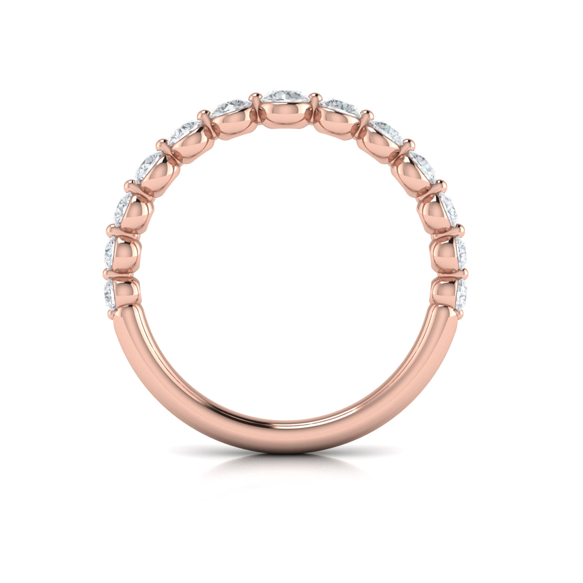 14kt Rose Gold Diamond Stackable Wedding Band