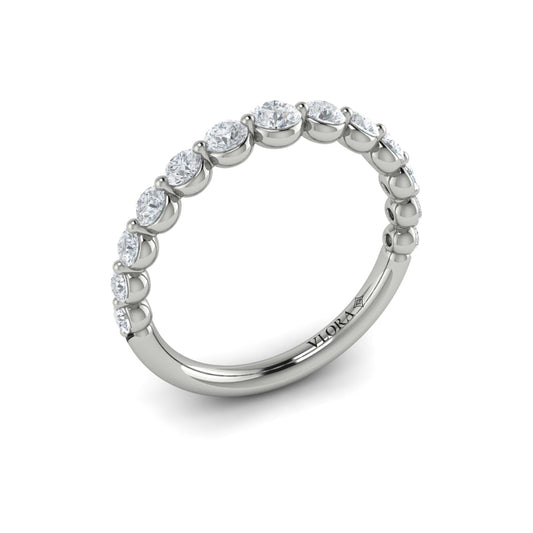 14K White Gold Diamond Stackable Wedding Band