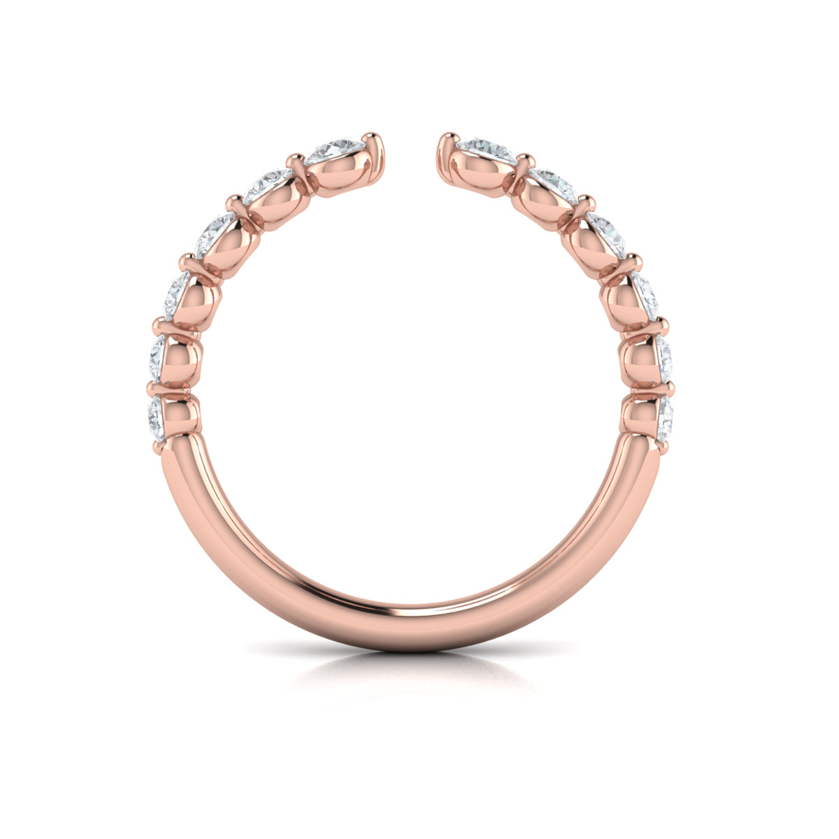 14kt Rose Gold Diamond Stackable Wedding Band
