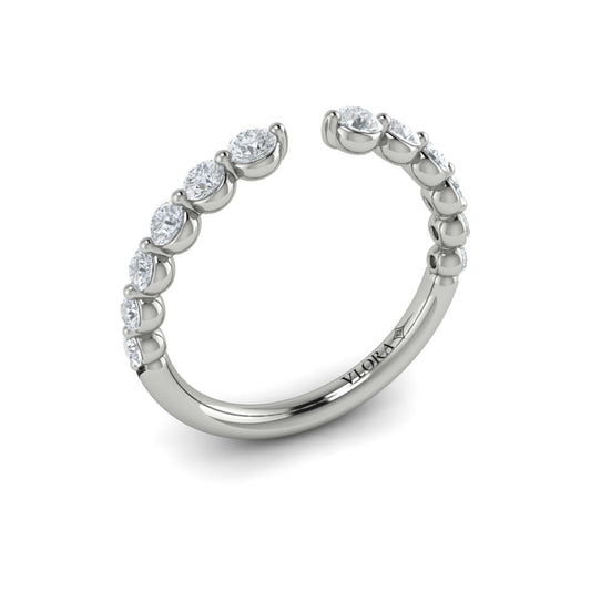 14K White Gold Diamond Stackable Wedding Band