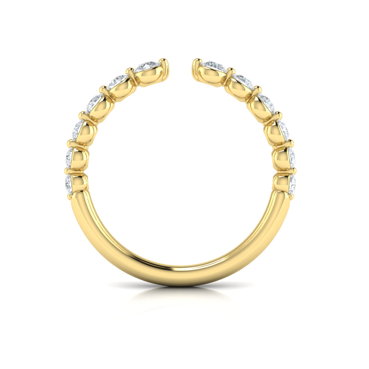 14kt Yellow Gold Diamond Stackable Womens Wedding Band