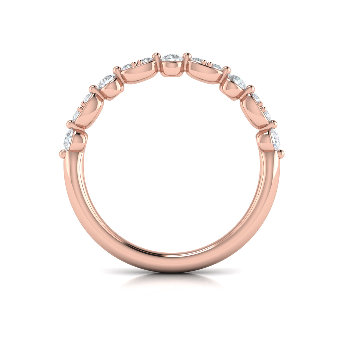14kt Rose Gold Diamond Stackable Wedding Band