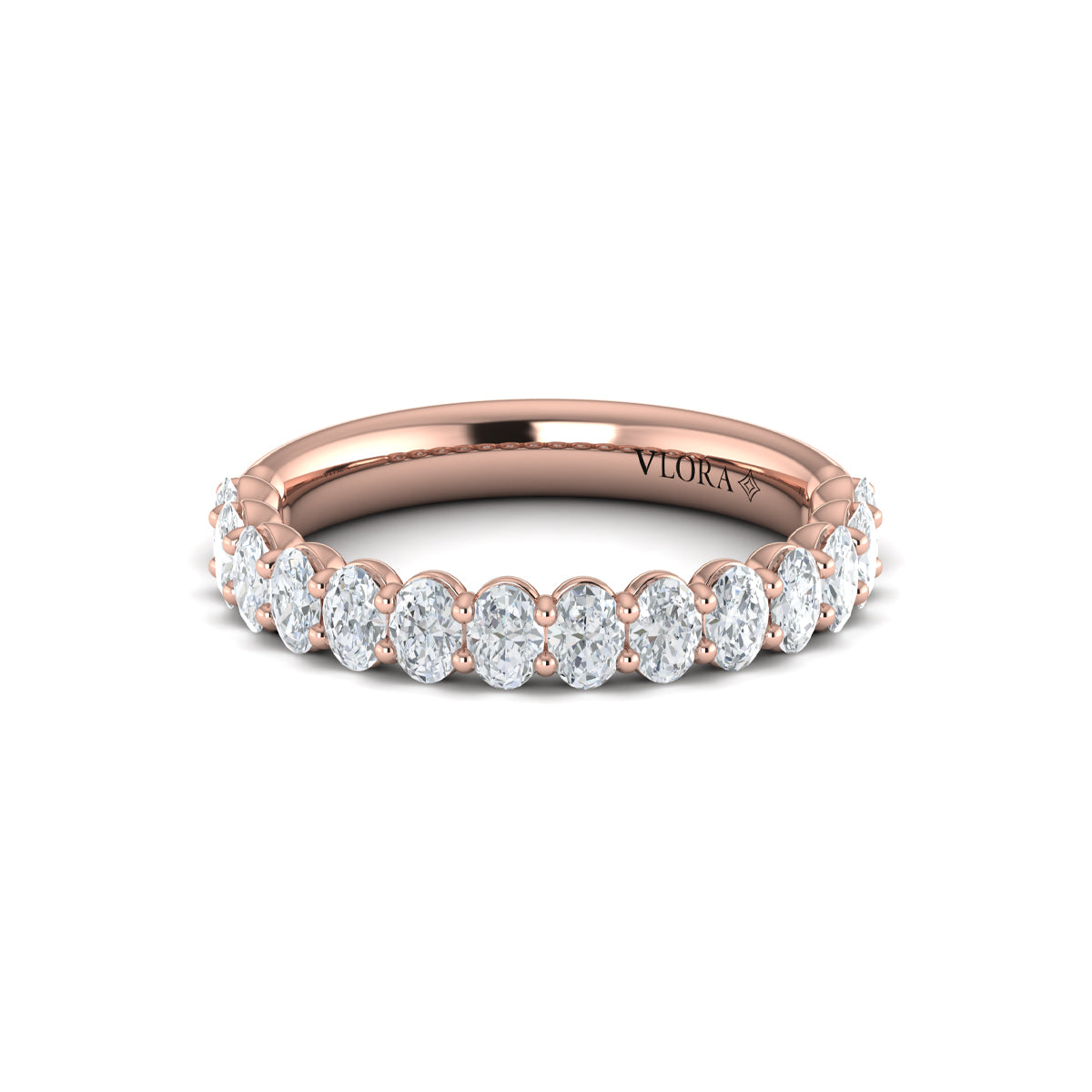 14kt Rose Gold Diamond Stackable Wedding Band