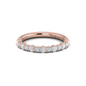 18kt Rose Gold Diamond Stackable Womens Wedding Band