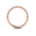 18kt Rose Gold Diamond Stackable Womens Wedding Band