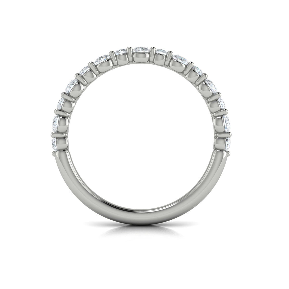 14K White Gold Diamond Stackable Wedding Band