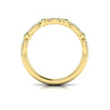 14kt Yellow Gold Emerald Cut Womens Stackable Wedding Band
