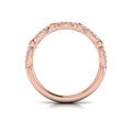 14kt Rose Gold Ruby Womens Stackable Wedding Band