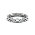 14K White Gold Diamond Stackable Wedding Band
