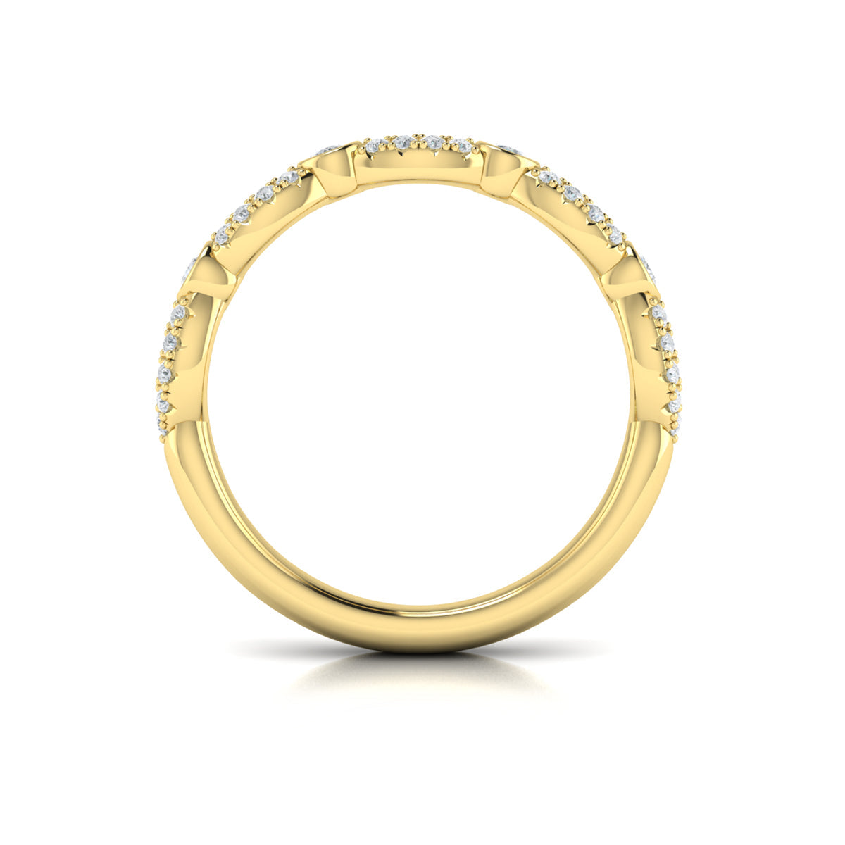 14kt Yellow Gold Diamond Stackable Wedding Band