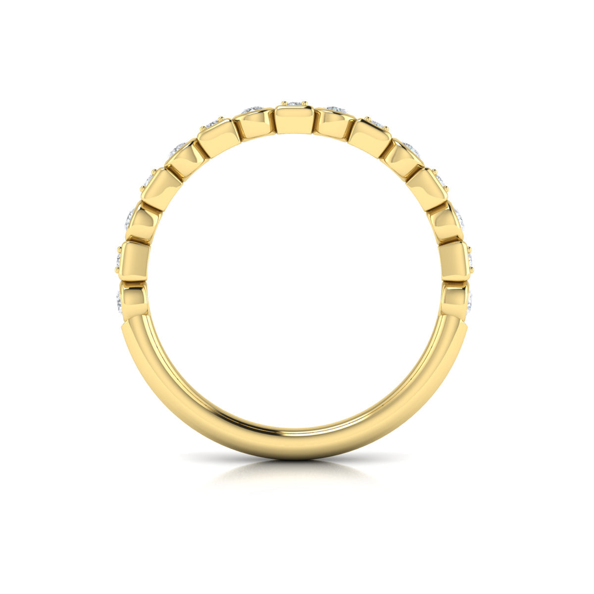 14kt Yellow Gold Diamond Stackable Wedding Band