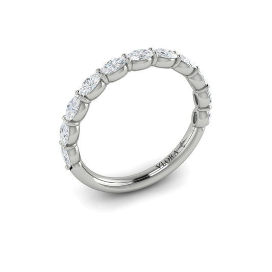 14K White Gold Diamond Stackable Wedding Band