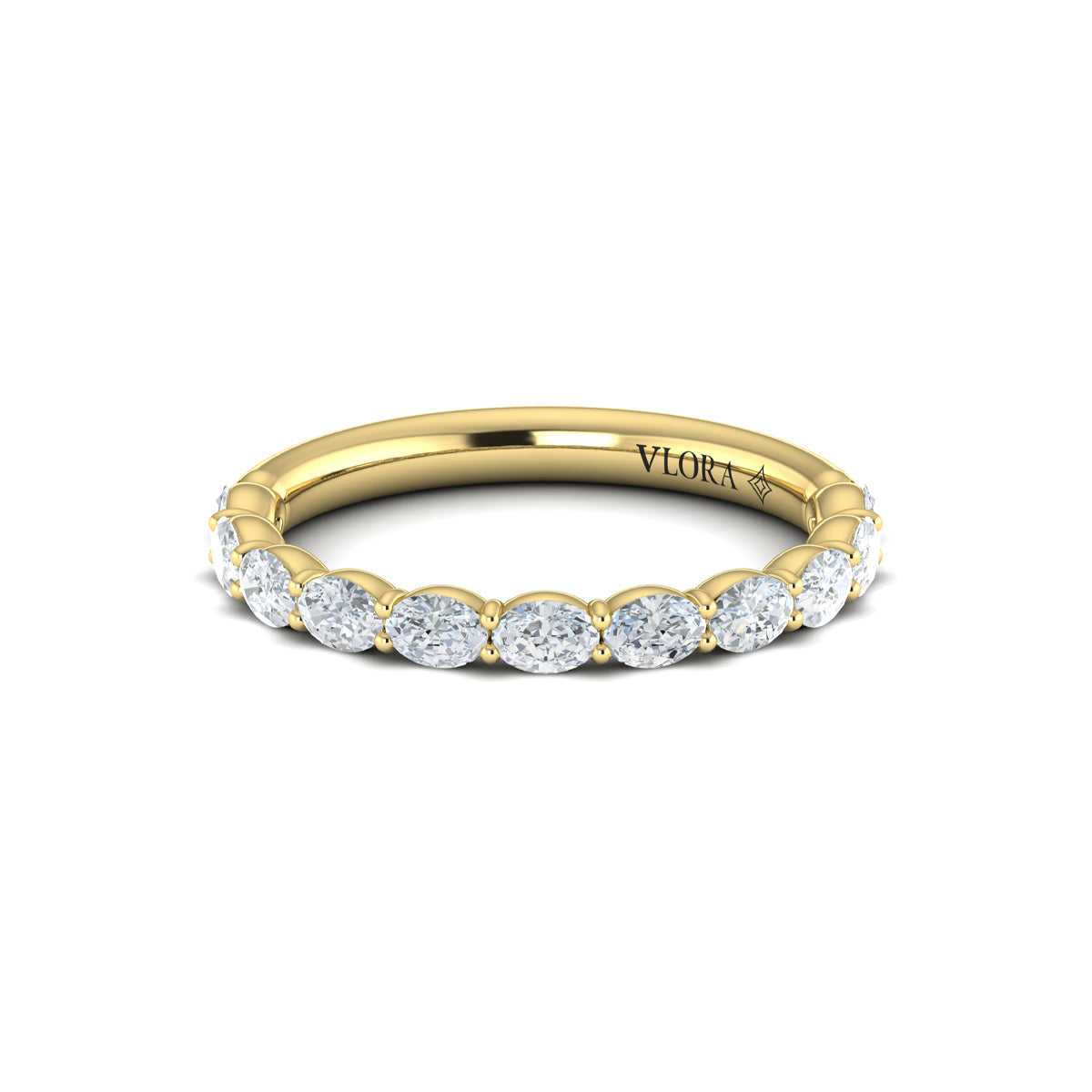 14kt Yellow Gold Diamond Womens Stackable Wedding Band
