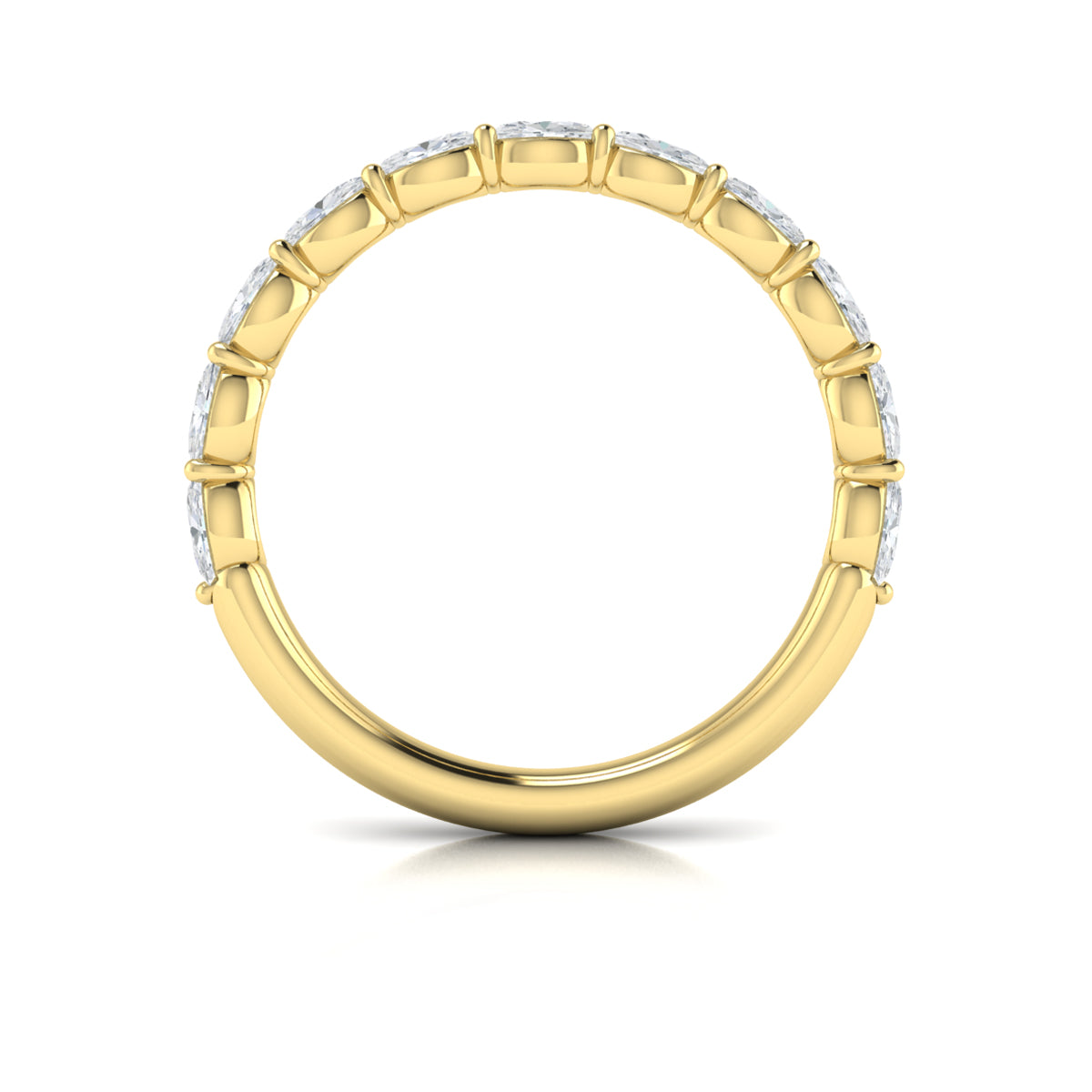 14kt Yellow Gold Diamond Womens Stackable Wedding Band