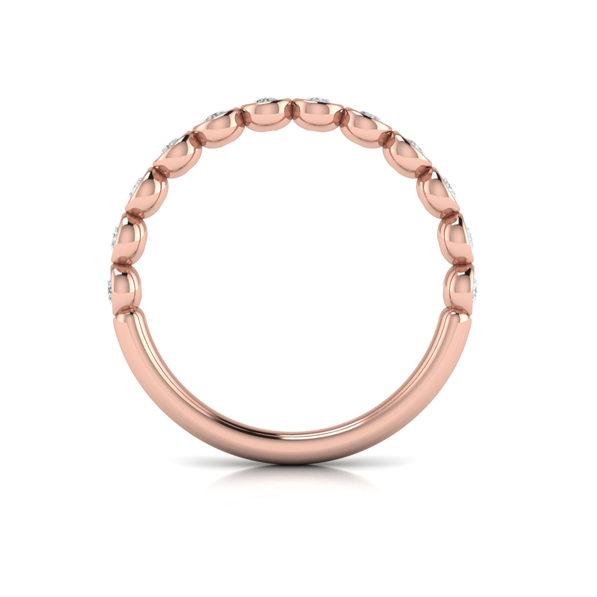 14kt Rose Gold Diamond Stackable Wedding Band