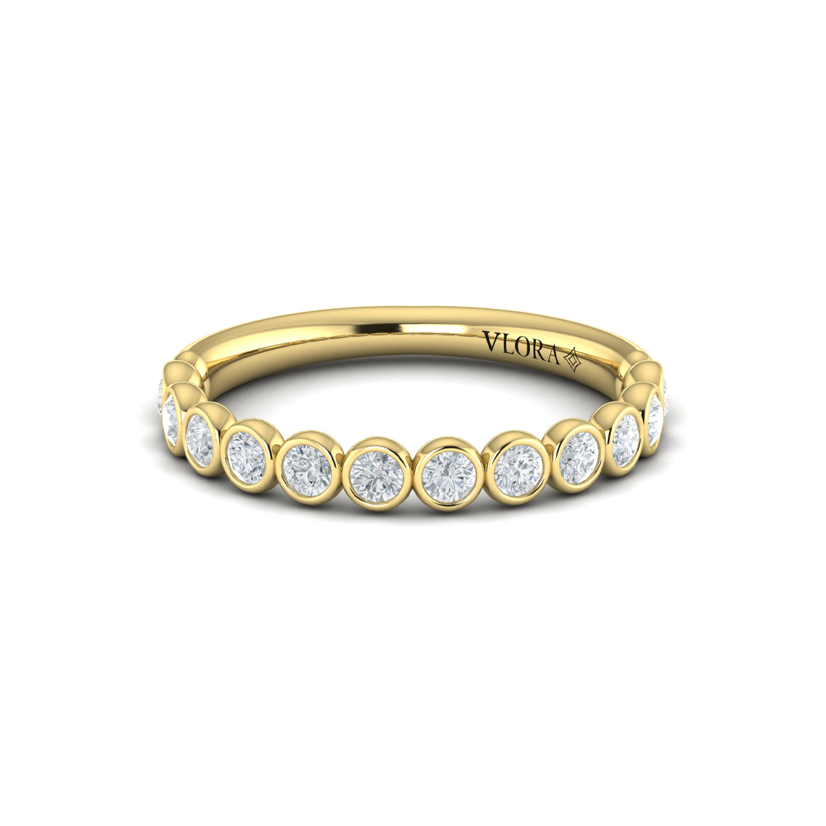 14kt Yellow Gold Diamond Stackable Wedding Band