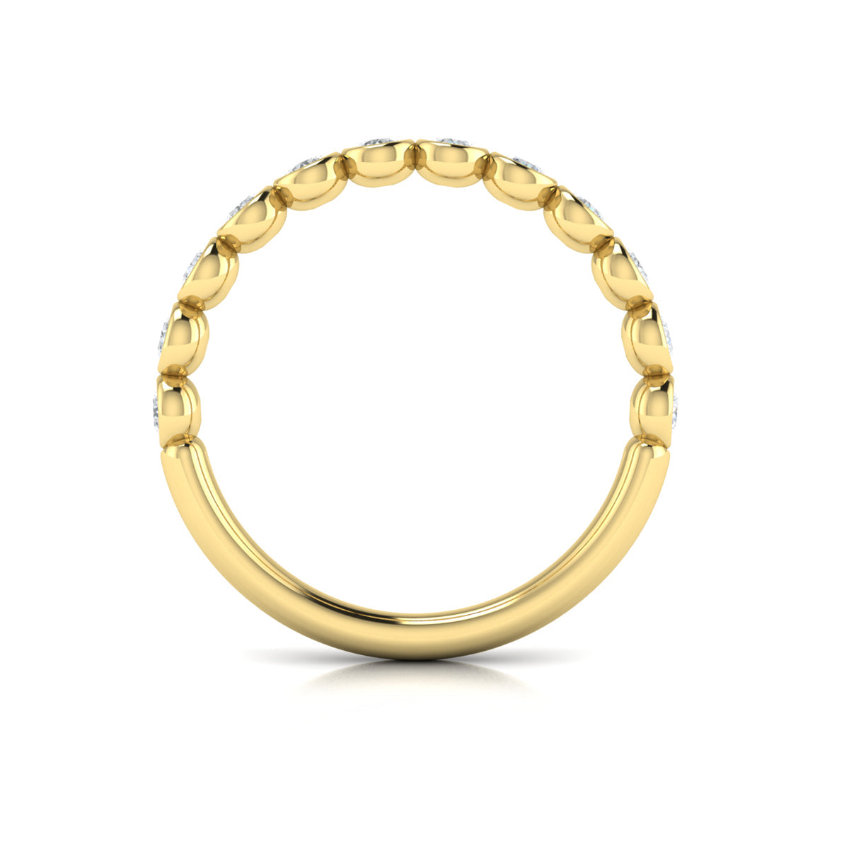 14kt Yellow Gold Diamond Stackable Wedding Band