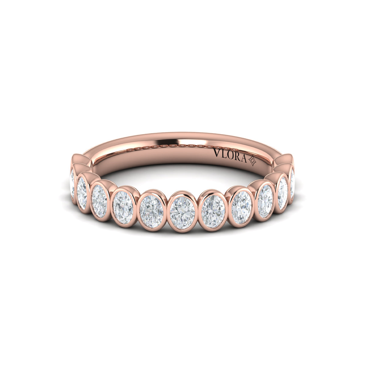 14kt Rose Gold Diamond Stackable Wedding Band