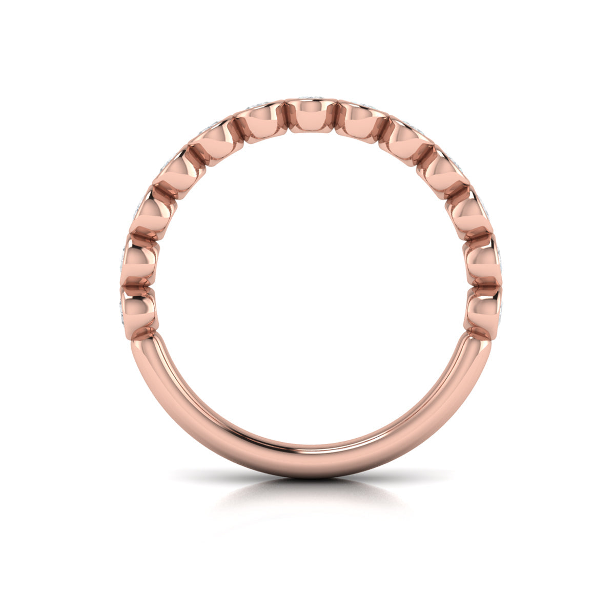 14kt Rose Gold Diamond Stackable Wedding Band