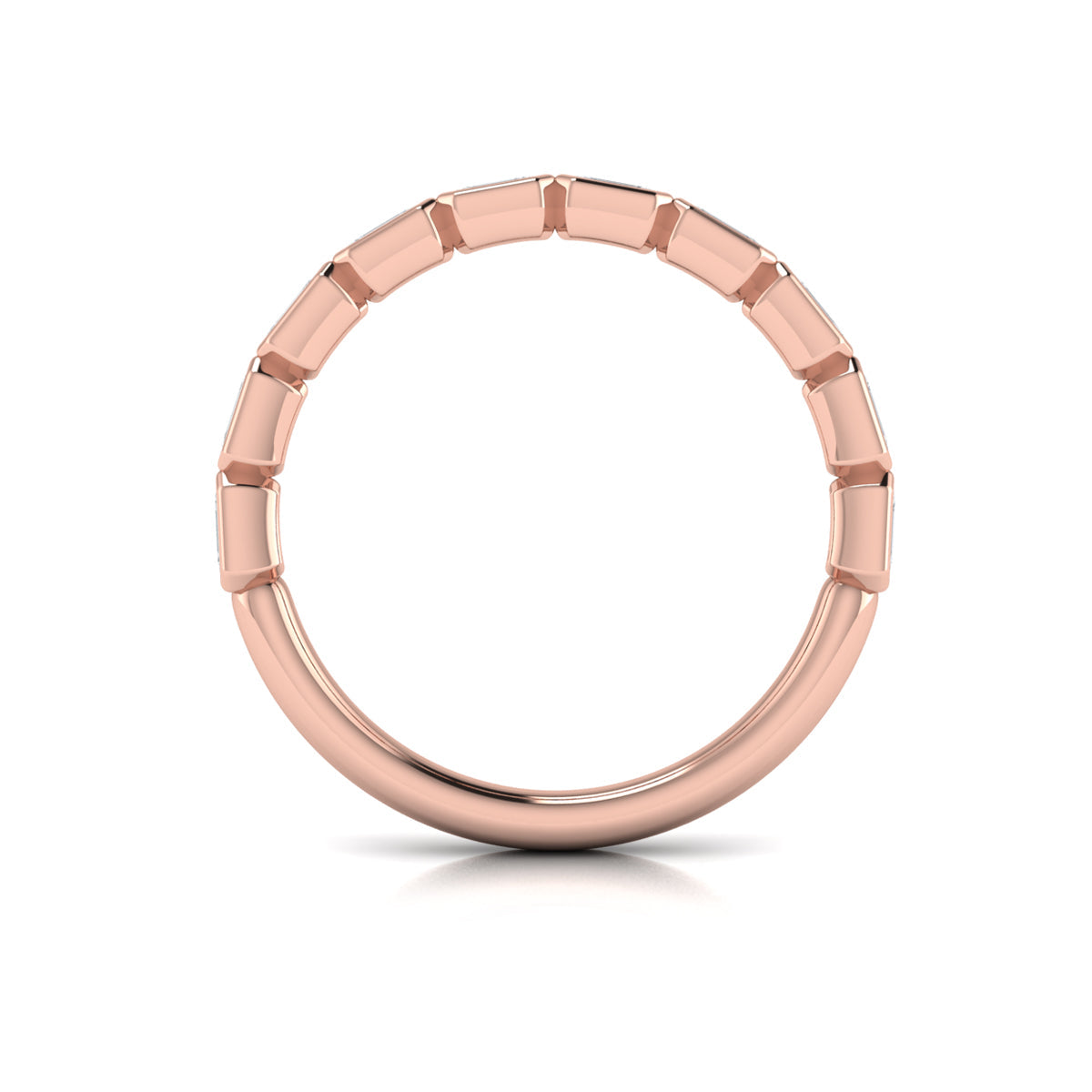 18kt Rose Gold Diamond Stackable Wedding Band